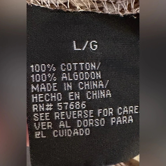 Paper Tee Sheer Paisley Short Sleeve Blouse Size Large - Picture 8 of 8